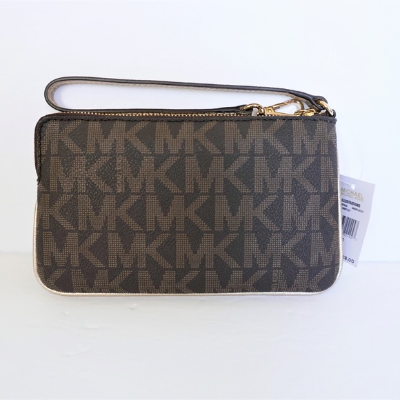 Michael Kors Giftable Large TZ Wristlet MK Brown - Picture 3 of 8